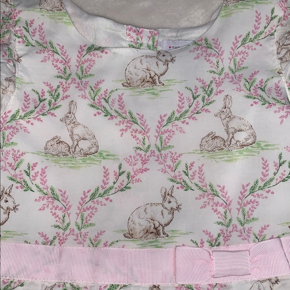 Children’s Place Easter Bunny Dress 4T White & Pink EUC - Picture 9 of 13